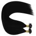 Ugeat 55cm Flat Tip Real Hair Extensions - Keratin Bonding Darkest Black 1g/Strand 50g Hair Extensions - Buy Online on GoSupps.com