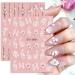 Tixqeaif 5D Embossed Flower Nail Art Stickers 4 Sheets Self-Adhesive Decals Floral Design Nail Decoration for Women Easy Install - Buy Online on GoSupps.com
