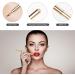 Arqumi Retractable Lip Brush Set - Portable Travel Lip Liner Applicators for Women & Girls, Lightweight Design with Protective Lid - 2PCS Black & Gold - Buy Online on GoSupps.com