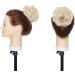 Honey Blonde & Bleach Blonde Messy Updo Hair Bun Extension - Curly Hair Scrunchie Ponytail Chignon - Buy Online on GoSupps.com