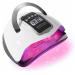 280W UV LED Nail Lamp Professional UV Nail Dryer Light for Gel Nails with 66 Beads Fast Curing Gel Polish Lamp Auto Sensor 4 Timer Setting Portable Nail Art Drying Tools for Fingernail and Toenail Red