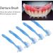 Denture Brush Double Sided Plaque Remover - Safe Daily Cleaning (Blue) - Buy Online on GoSupps.com