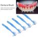 5-Part Prosthesis Removal Brush Set | Professional Portable Double-Sided Denture Care Brush (Blue) - Buy Online on GoSupps.com