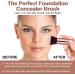 AOOWU Foundation Brush Premium Makeup Brush for Liquid Makeup Flat Top Foundation Brush Concealer Brush Multifunctional Face Brush for Liquid Cream Blending Buffing Powder Cosmetics 1 pcs - Pink gold - Buy Online on GoSupps.com