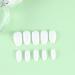 Gortin Coffin Fake Nails Medium Ballerina Press On White Glossy Acrylic Full Cover Art Nails 24pcs - Buy Online on GoSupps.com