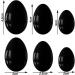 Obsidian Yoni Massage Balls - Pelvic Floor Muscle Exercise | 3 Sizes Drilled Black Crystal Eggs with Silicone Rope - Buy Online on GoSupps.com