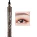 Eye Brow Pencil | Four Forked Eyebrow Pencil Microblading Eyebrow Pencil Long-Lasting Eyebrow Makeup for Natural-Looking Eyebrow Ngumms Gray Brown - Buy Online on GoSupps.com