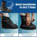 Flintronic Waterproof Bicycle Overshoes - Unisex Windproof & Dirt Repellent Shoe Covering with Reflectors | Black - Buy Online on GoSupps.com