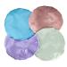 Aquior 4-Pack Reusable Shower Caps for Long Hair - Waterproof Satin - Extra Large Green, Blue, Purple, Champagne - Buy Online on GoSupps.com
