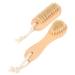 minkissy Wooden Face Cleansing Brush for Facial Exfoliation Dry Brush for Face Care Exfoliating Face Brush Skin Scrubber