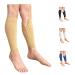 Inside Leg 20-30 mmHg Compression Shin Calf No Foot Zipper Sleeves (Nude Large-X-Large) Large-X-Large Nude