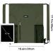 WANDF Drawstring Backpack with Shoulder Pad - Sports Gym Bag with Mesh Pocket for Men & Women - Dark Green - Buy Online on GoSupps.com