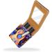 Leather Lipstick Case Organizer with Mirror | Mini Lip Gloss Holder Bag - Abstract Art Music Notes Guitar Design - Buy Online on GoSupps.com