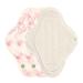 think ECO FDA Registered Printed Integral Type Pad 3p Organic Reusable Cotton Pads Menstrual Pads Sanitary Napkins Many Pattern 3 Pads. (Color Size) (Cherry Blossom Day Pad)