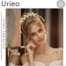 Urieo Butterfly Goddess Halo Crown Headpiece - Gold Crystal Bridal Tiara for Women - Buy Online on GoSupps.com