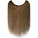 S-Noilite Extensions Real hair hair extension 1 Tresse hair part with wire smooth hair seal thin 50cm (20 ")-70g light brown #6 50 cm (70 g) light brown #6