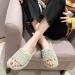Fluffy Sliders Fur Slippers Women Shoes Furry Flat Sandals Outside Ladies Cute Fluffy Flops Fur Slides with Arch Support Women Slipper for Indoor Outdoor Fashion Sandals (C 24CM) (A 25CM) - Buy Online on GoSupps.com