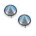 (Christmas Trees) Round Pill Box 3 Compartment Pill Box Mini Decorative Pocket Purse Portable Travel Medicine Tablet Vitamin Holder Organizer Pill Case