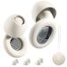 Ear Plugs for Noise Reduction Reusable Soft Silicone Earplugs for Sleep Concerts Work Travel Hearing Protection -30dB Reduction Includes Storage Case Multiple Ear Tips -White