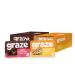 Graze - Sweet Snacks Bundle of Lively Lemon Oat Flapjacks and Dark Chocolate Chery Tart Mixed Snacks - With Natural Flavours - Pack of 18 snacks Lemon and Dark Chocolate 18 count