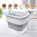Collapsible Dog Food Storage Container, 10-13LB Capacity, Airtight Seal, Magnetic Lid, Measuring Cup, Silicone Bowl, White - Buy Online on GoSupps.com