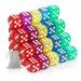 50 Pieces 6 Sided Dice Set, 14MM Premium Translucent Rounded Corners Colored Bulk Dice for Classroom Teaching, Board Games, Dices Game (with Pouch)