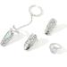 LAMDNL Adjustable Nail Rings Alloy Nail Art Finger Rings Women Girl Gifts Jewelry Nail Rings Fingertip Rings Set Alloy Material - Buy Online on GoSupps.com