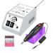 Shakven Manicure Pedicure Tools | Portable Electric File Nail Drill Machine Powerful Nail Tools with 6 Metal Drill Bits Electric Nail Drills White#c