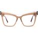 Zeelool Vintage Cat Eye Glasses Frame for Women with Non-prescription Clear Lens Dadoh ZJGA635987 Zjga635987-03 Champagne Clear Lens