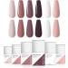 Aokitec Gel Nail Polish Kit 6x7.5ml Gel Polish Set Soak Off Nail Gel Polish Set Gel Nail Manicure Kit French Manicure Kit for Home DIY Gifts for Women Honeymoon Travel - Buy Online on GoSupps.com