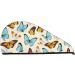 Butterflies Microfiber Hair Towel | Super Absorbent Coral Velvet Wrap for Long Curly & Thick Hair - Quick Dry for Women - Buy Online on GoSupps.com
