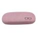 Fabric glasses hard case portable eyeglasses case box (Pink)