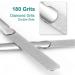 VOGARB Professional Nail Files For Natural Hard/Thick Nails with Case 4.6'' Double Sided 180 Diamond Grits Metal Stainless Steel No Slip Handle Easily Grinding Finger Toe Salon Home Travel (1 Pack(A)) - Buy Online on GoSupps.com