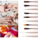 Nail Art Brushes Set - 5Pcs Double-Ended Tools for Salon Quality Manicures - Includes Extension Gel, Builder Gel, Liner, and 3D Decorations Brushes in Purple - Buy Online on GoSupps.com