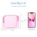 PACKISM Clear Makeup Bags 3 Pack - TSA Approved Water-Resistant Cosmetic Bags for Travel - Fluorescent Pink - Medium Size - Buy Online on GoSupps.com