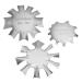 3 pieces edge trimmer French smile line tool set mwoot edge cutter metal template cutter for acrylic uv polyacryl gel modeling