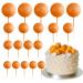Astaron 20 pieces Tortendeko balls cake topper mini-balloons cake upleater for wedding party baby party birthday cake decorate (orange)