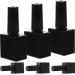 IMIKEYA Lot de 6 Flacons de Vernis Ongles Gel Vides Verre Noir Opaque 10 Ml Pinceau Int gr Rechargeables pour Manucure Professionnelle et Voyage