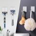 Bolatus 2-Piece Self-Adhesive Stainless Steel Razor & Towel Hooks - No Drilling Bathroom Wall Mount Silver Shower Accessories - Buy Online on GoSupps.com