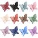 New 2025 Matte Butterfly Hair Claw Solid Simple Ponytail Holders Barrettes Sweet Fairy Elegant Hairpin Claw Styling Accessories Jewelry Fashion Accessories Creative Gift - Buy Online on GoSupps.com