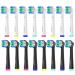 16 Pack Precision Replacement Brush Heads Compatible with Oral B Braun Electric Toothbrush. 8pcs White and 8pcs Black