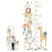 Latnger for children forest animals wall stickers kids brass growth diagram wall decals wall decal children's room yardstick child wall decals DIY mural wall stickers for boys and girls 50-150cm