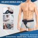 Hilph Hernia Belt: Flexible Adjustable Support Truss for Inguinal Groin Hernias - Pain Relief for Men and Women - Removable Compression Pads - Left and Right Wearable - Buy Online on GoSupps.com