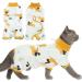 Dertrun Cat Surgery Soft Romper - Anti-Lick Abdominal Wound Suit for Male & Female Kittens - Post-Surgery Collar Cone Replacement - Yellow - Buy Online on GoSupps.com