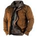 Fleece plush jacket fluffy warm zipper wool jacket men fleece jacket warm sweater warm sweater transition jacket causal sweat jacket breathable autumn winter coat winter jacket with hood gold m