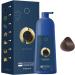 500ml hair color shampoo black instant hair dye natural plant shampoo color long lasting color shampoo hair shampoo for gray hair cover for men and women brown - Buy Online on GoSupps.com