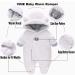 Baby Winter Snowsuit Romper | Hooded Toddler Outerwear Set | Thick & Warm | White | 0-3 Months - Buy Online on GoSupps.com
