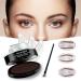 Turelifes 3 Seal Seals Waterproof Eyebrow Stamp with brow brush Perfect eyebrow power one second make -up nature bridal (dark brown)
