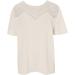 Ganfancp Women's Lace Patchwork Loose Fit Tee Top - Beige-71 Large - Buy Online on GoSupps.com