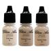 Glam Air Airbrush Water-based Foundation in Set of 3 Assorted Light Satin Shades (For Normal to Dry Light/Fair Skin)
